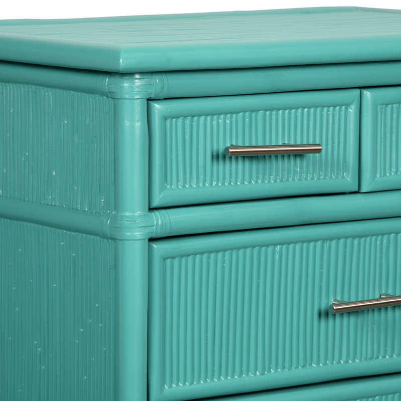 4 - Drawer Nightstand, Turquoise