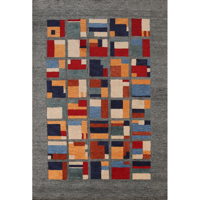 Tapis indien géométrique moderne
