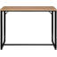 Console Bali Modern avec plateau en bois naturel et pieds en métal noir