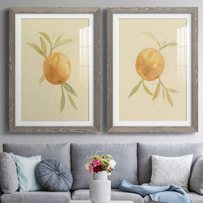 " Dappled Oranges I " 2 - Pieces Painting Print