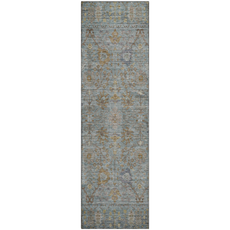 Premium Machine Washable Wayne AMF1106 Global Rug, Runner 2'3" x 7'6"