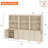 71 Inches Tall Bookcase With Doors, 5-Tier Bookshelf With Storage Cabinet For Home Office, Living Room, 106" Wide, 3 Column-1389565733-1389565754