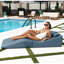 Méridienne Adanely - Luxueuse chaise longue pliante imperméable - Vinyle marine-552276871