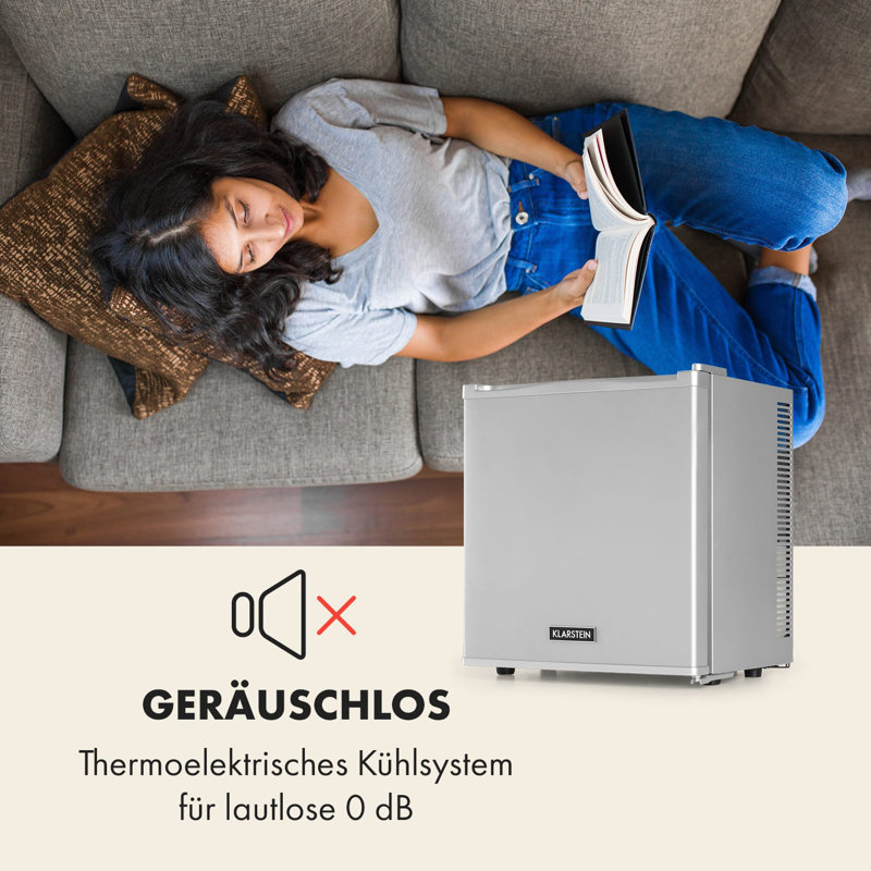 Klarstein Mini Fridge, Nickel