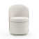 Upholstered Vanity Stool, Swivel Accent Stool with Wingback, Boucle Fabric Make-up Chair