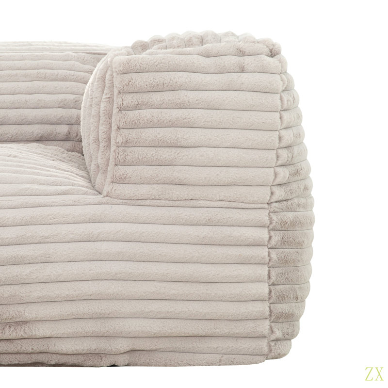 Fauteuil à billes 71 en mousse à mémoire de forme, fauteuil à billes en tissu doux avec accoudoirs Living Room