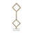 Table Decor  Set of 2  14" x 5" x 3"  Gold/White
