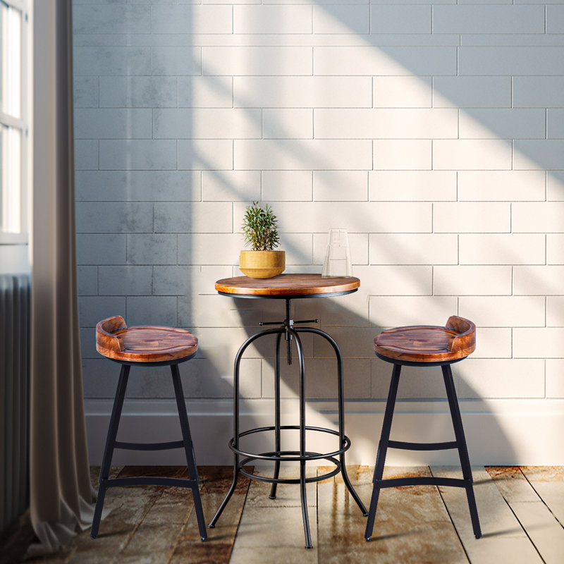 Jaineel 2 - Person Solid Wood Top Four Leg Dining Set