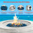 Outdoor Propane Fire Pit Table, Weatherproof Round Propane Gas Fire Table