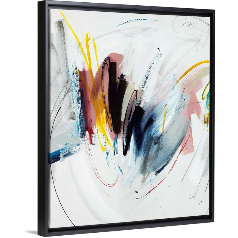 «Baby Bounce Back I» par Sydney Edmunds - reproduction d'art sur toile, H 22 po x l 18 po x P 1,75 po, Cadre flottant noir