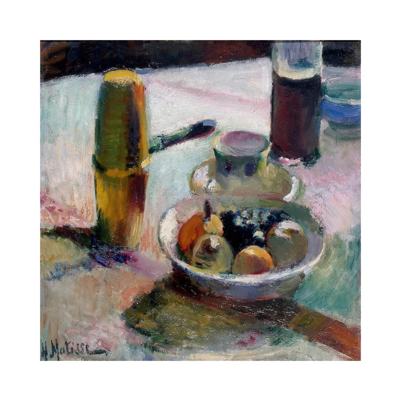 Fruit And Coffeepot by Henri Matisse - Wrapped Canvas Painting, 30.48 cm H x 30.48 cm W