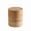 Table d'appoint ronde avec finition grain de bois naturel