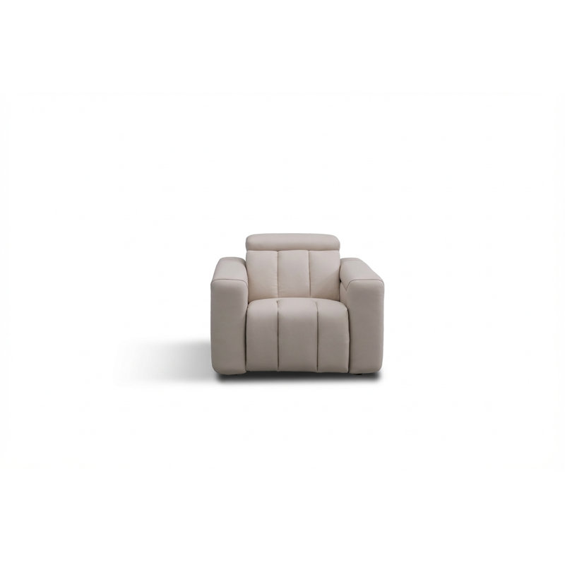Dallas Leather Power Recliner chair, Cream