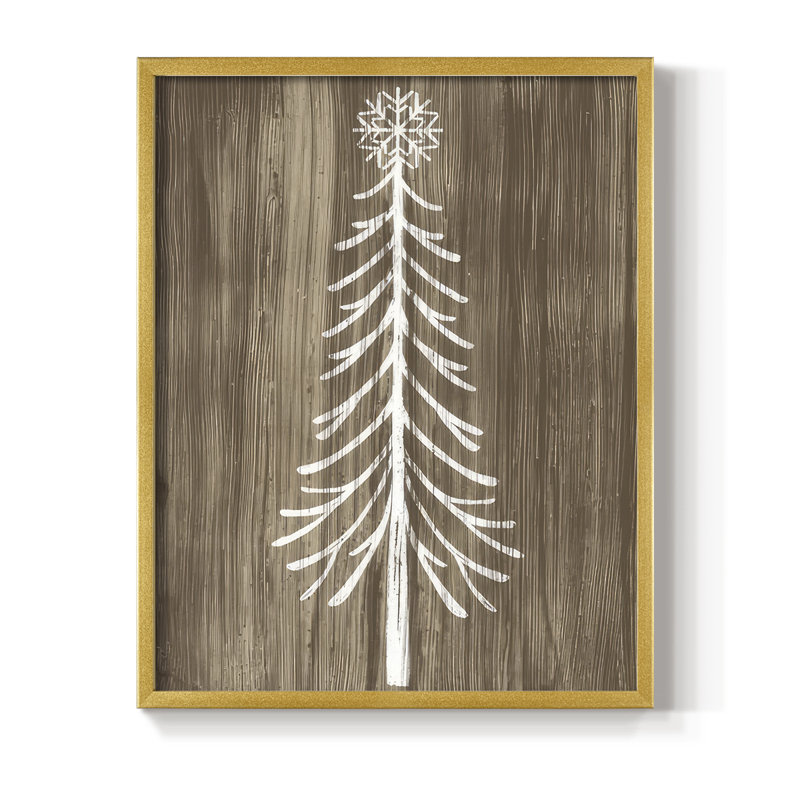 Barnwood Wonderland VII, reproduction encadrée - bois massif, H 11 po x l 9 po, Doré