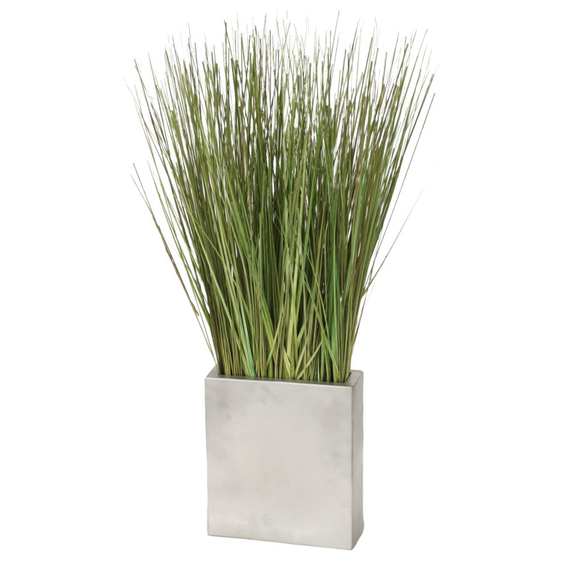 Herbe à feuillage artificiel 77 po en pot