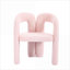 Ensemble de 2 chaises d'appoint rembourrées en velours rose, fauteuils d'appoint en tonneau pour le salon, la cuisine, pour adultes-531152085