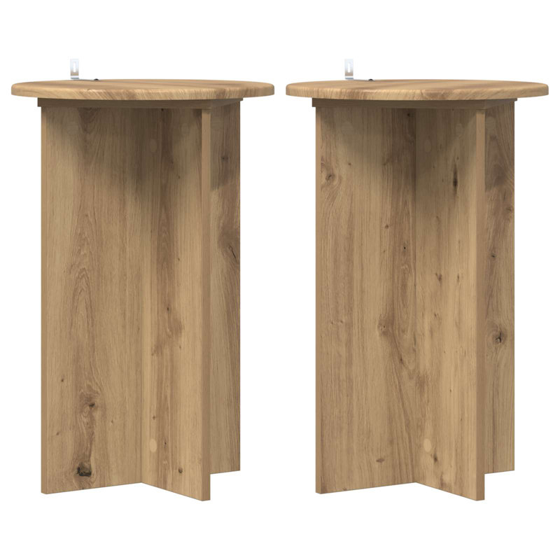 1 Tier Plant Stand Set of 2, 60cm H x 40cm W x 40cm D, Artisan Oak
