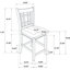 Table de salle à manger en bois à 5 comptoirs, table ronde avec rallonge de 18 pouces, tabourets à dossier, tablette ouverte de base pour la présentation, hauteur, siège rembourré noir amovible
