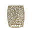 Table de bout cylindrique en aluminium avec motif complexe - argent-951877827