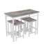 Ensemble de table de cuisine moderne cinq pièces avec quatre tabourets de bar, idéal pour les dîners de famille et les petites réunions, multifonctionnel pour divers espaces.