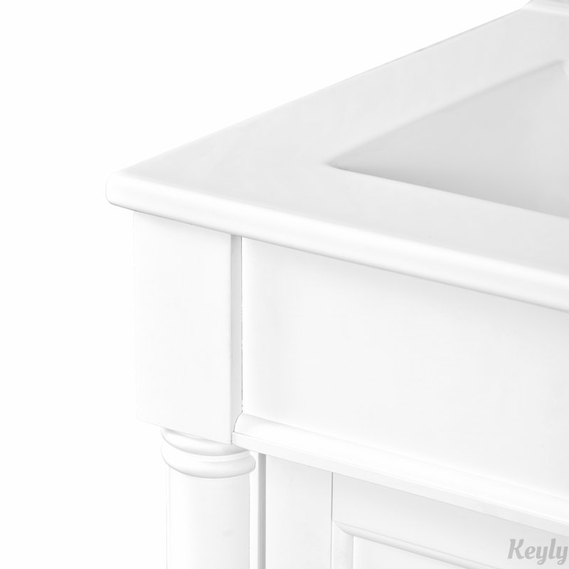 Meuble-lavabo simple 24 po avec lavabo supérieur, Blanc