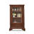 Maroon Solid Wood+Glass Display Cases