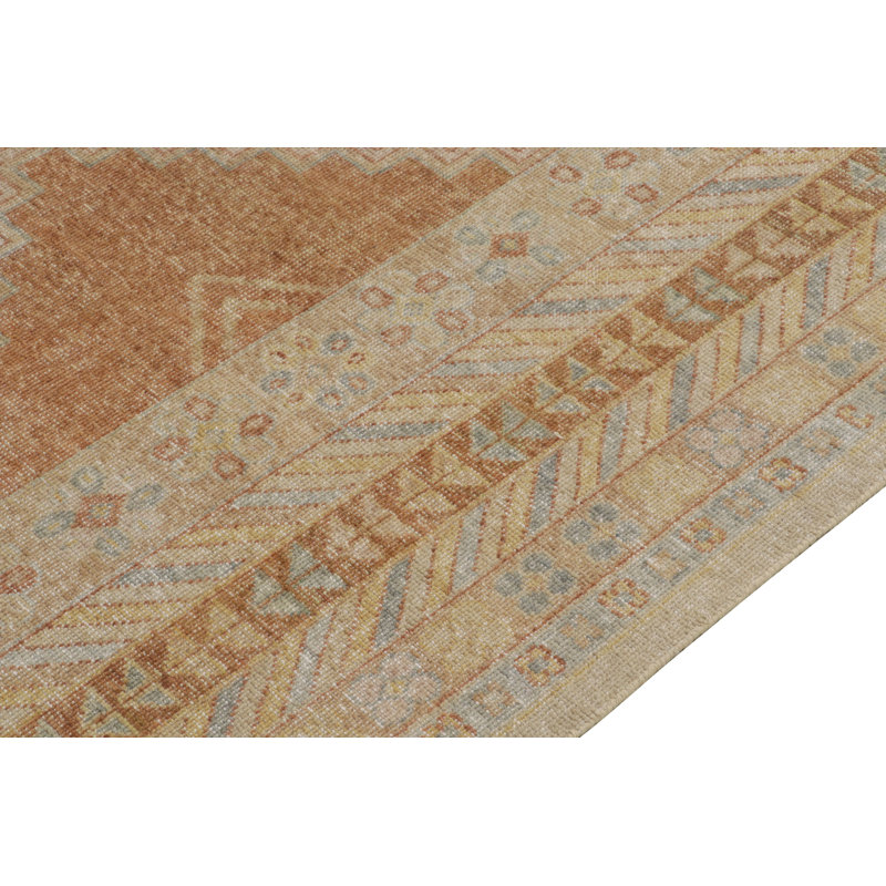 Distressed Homage Wool Geometric Area Rug, Rectangle 10' x 14'