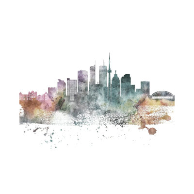 Toronto Pastel Skylines by WallDecorAddict - Gallery-Wrapped Canvas Giclée on Canvas