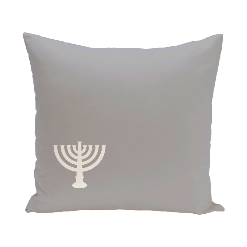 Reversible Throw Pillow, 20'' H x 20'' W, Gray