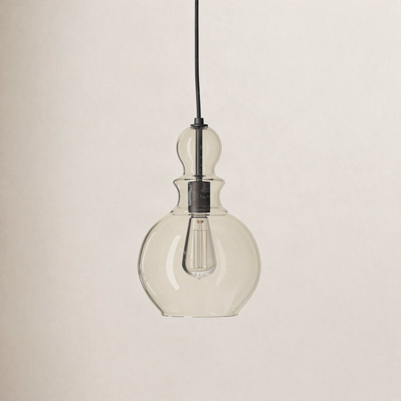 Theron 1 - Light Single Pendant, Antique Bronze, Champagne
