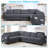 108" Snowflake Velvet Sectional with 3-Zone Support & Side Pockets-794050085