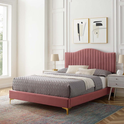 Modway Juniper Channel Tufted Performance Velvet Platform Bed