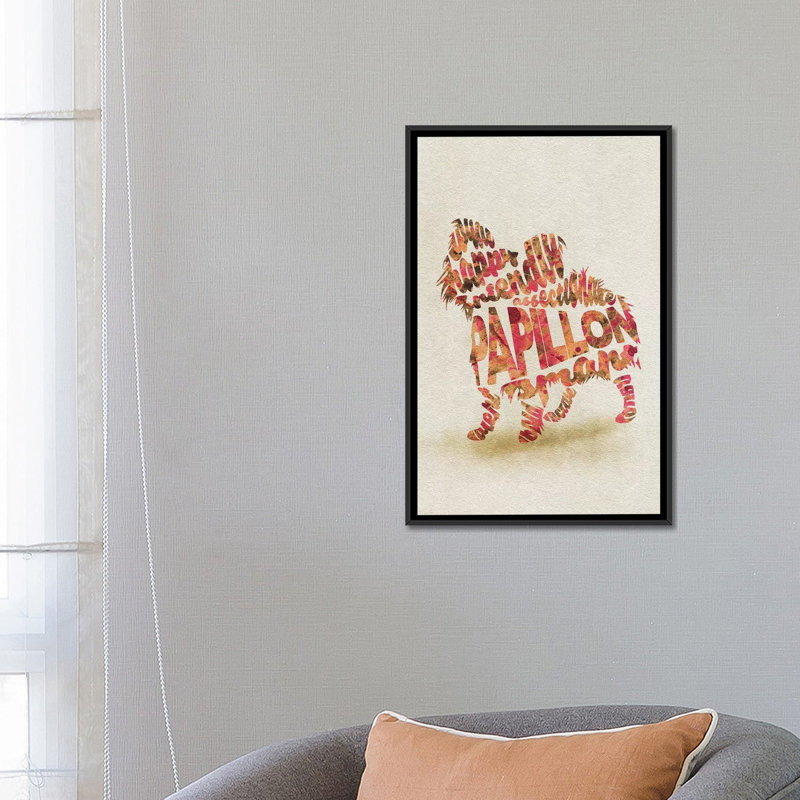 « papillon » par ayse deniz akerman, reproduction d’impression sur toile tendue, H 26 po x l 18 po x P 1,5 po, Pas de tapis