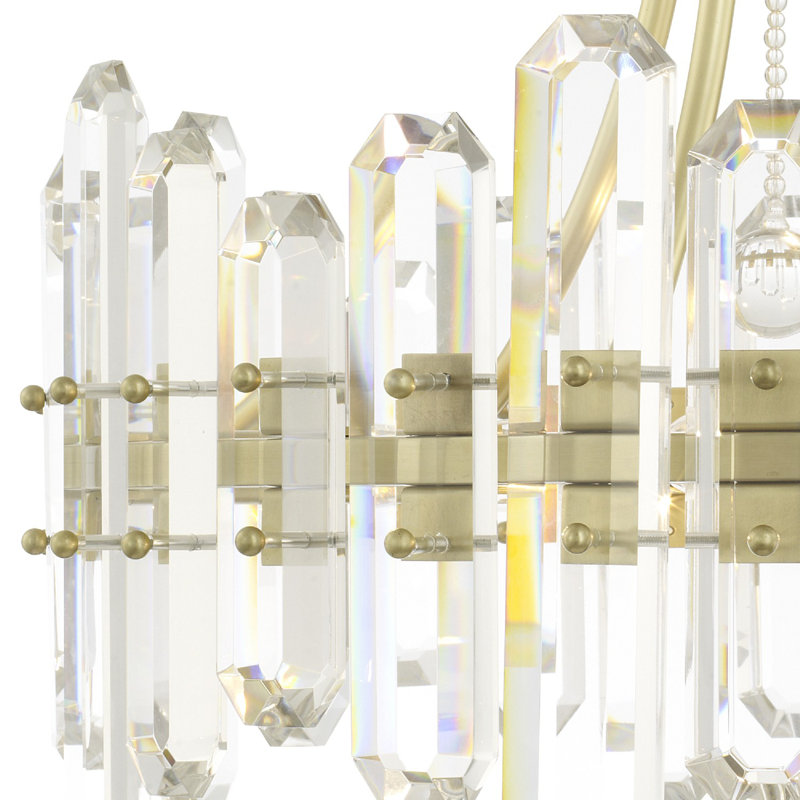 Demitrius Semi Flush Mount, Aged Brass