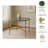 Coffee Table | Green Marble Coffee Table with Golden Metal Frame for Living Room Decor | 17"-1148229750