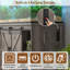 Support d'aquarium rustique pour aquarium de 55 à 75 gallons, rangement pour porte de grange coulissante avec prise de courant intégrée, support robuste pour aquariums et terrariums-101004917