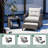 5-Piece Wicker Patio Conversation Set Outdoor Seating Group with Ottoman-281419619-358851209