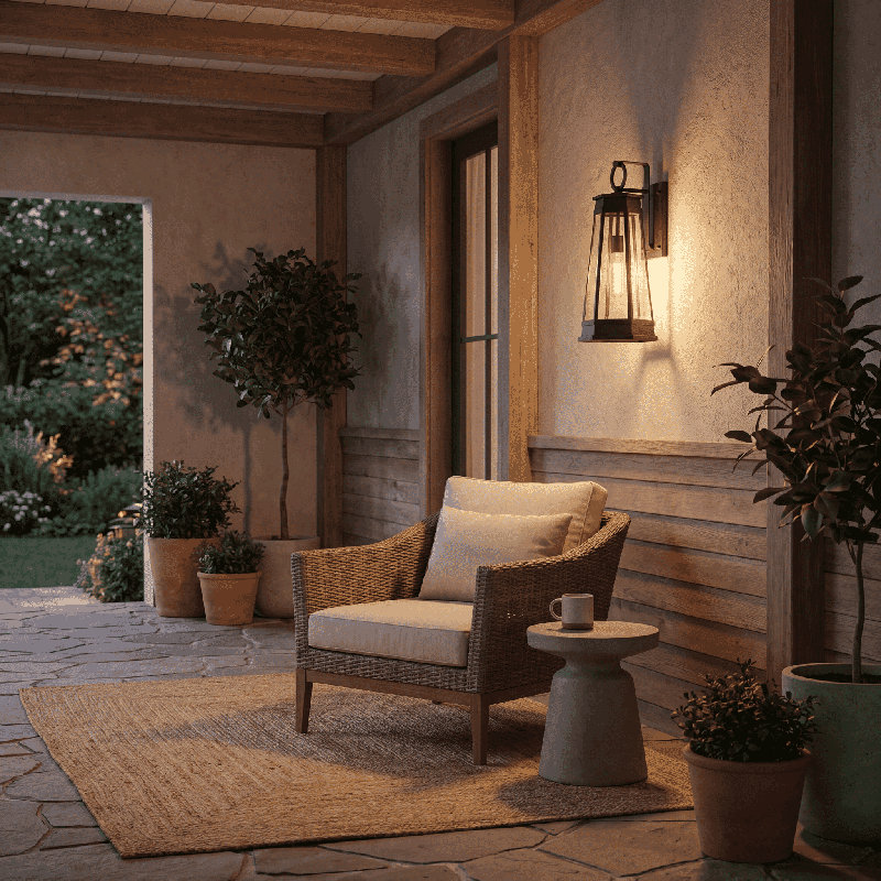 Lanterne murale d'extérieur 1 lumière Oaklawn, H 18,5 po x l 6,75 po x P 6,75 po