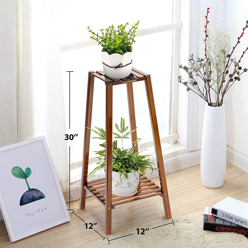 Arvile 2-Tier Bamboo Plant Stand