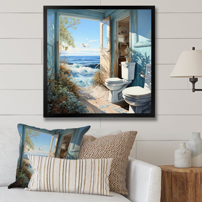 «Oceanic Escape Toilette Pointillism» - Imprimé