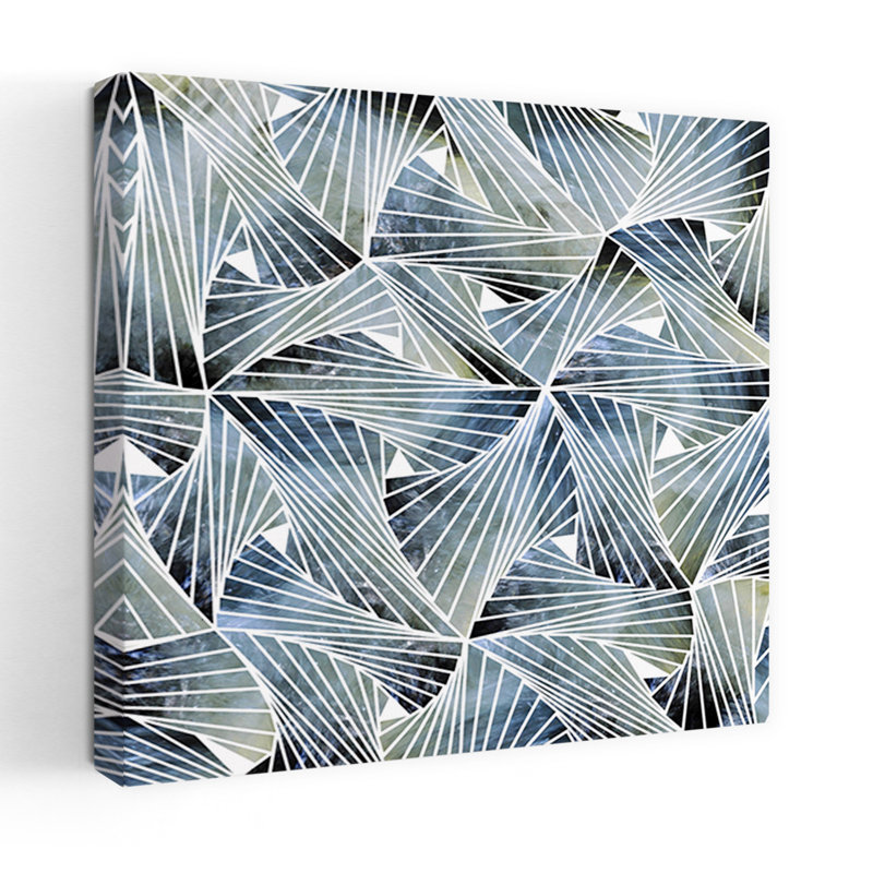 Art contemporain, art moderne géométrique élégant, H 48 po x l 48 po