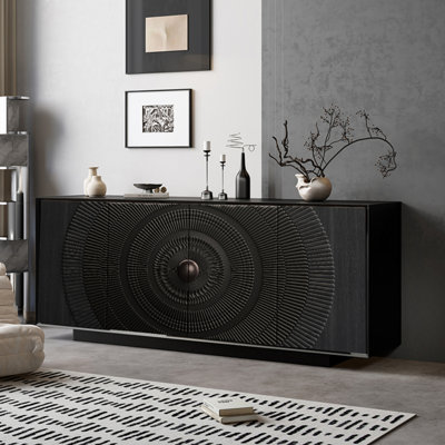 Buffet noir sur pied haut de gamme