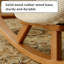 Chaise berçante réglable avec base en bois massif