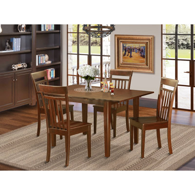 Adonica Butterfly Leaf Rubberwood Solid Wood Dining Set