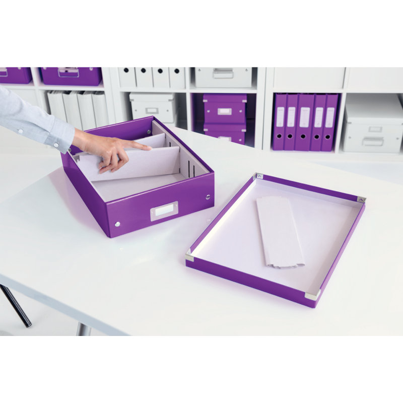 Leitz Decorative Bin, Purple, 28.1cm H x 10cm W x 37cm D