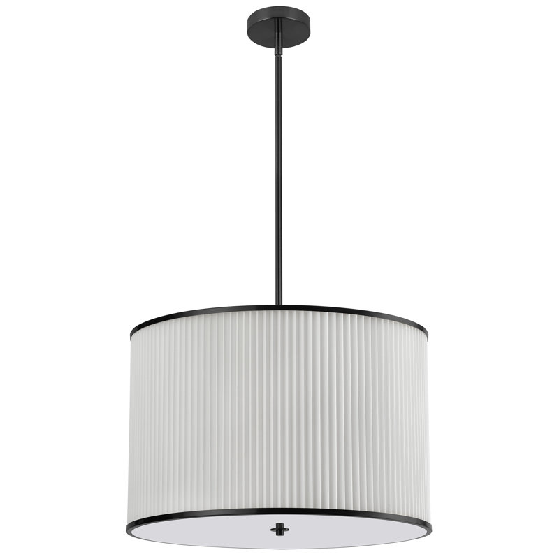 Luminaire suspendu 4 lumières Pileri, Noir mat