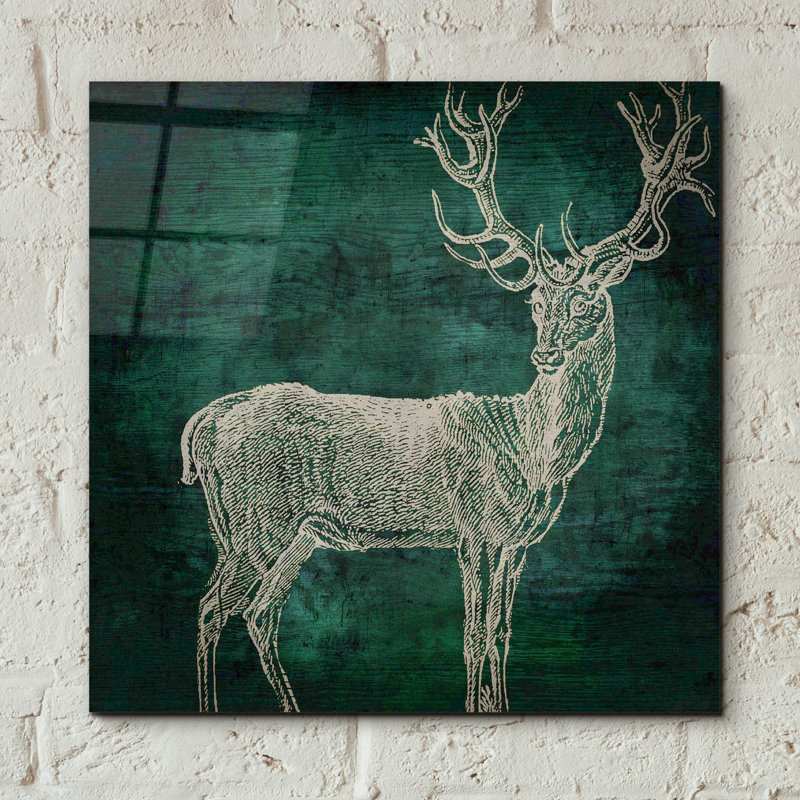 «Emerald Deer» par Sasha, H 12 po x l 12 po x P 0,13 po