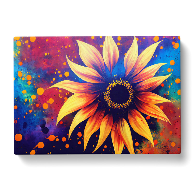 Sunflower Splash Vol.3 Abstract - Wrapped Canvas