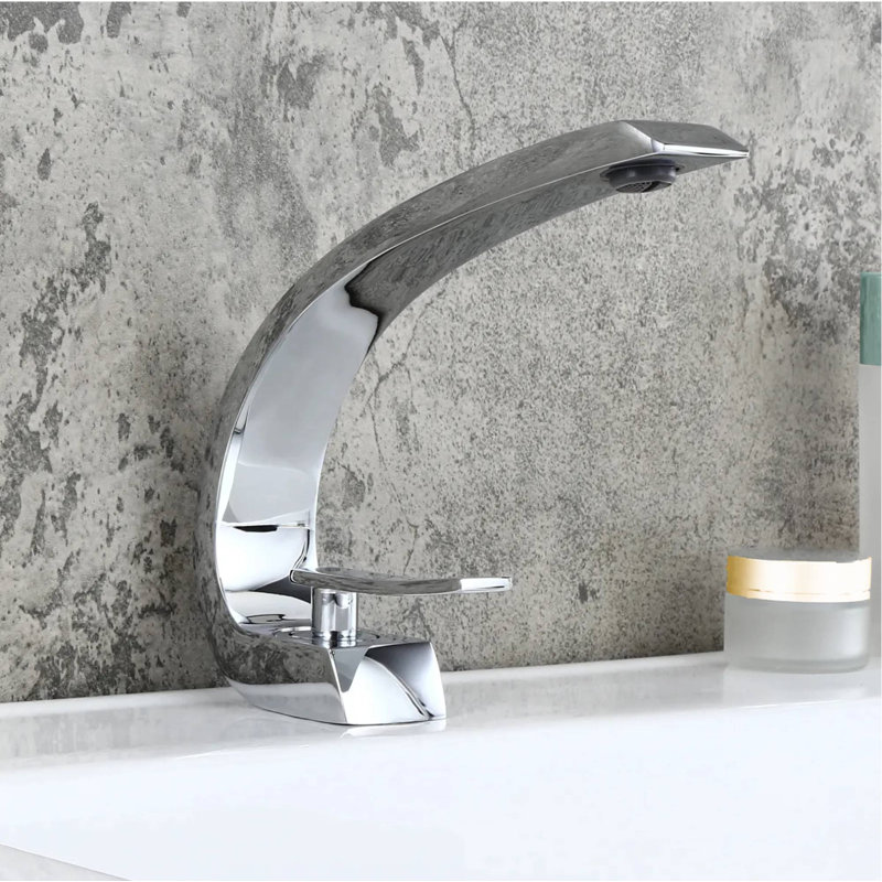 Single-Hole Single-handle Bathroom Faucet with Drain Assembly