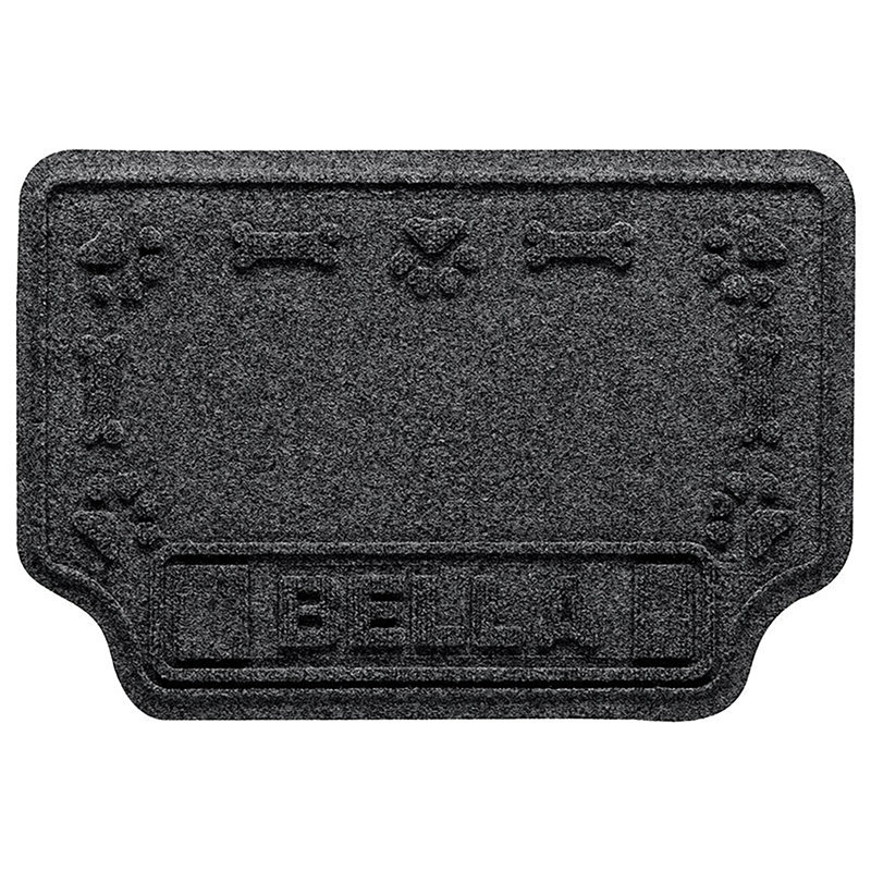 Tapis pour animaux d'intérieur et d'extérieur WaterHog® Drool Hog Paws and Bones 18 po x 27 po, Oui, Noir